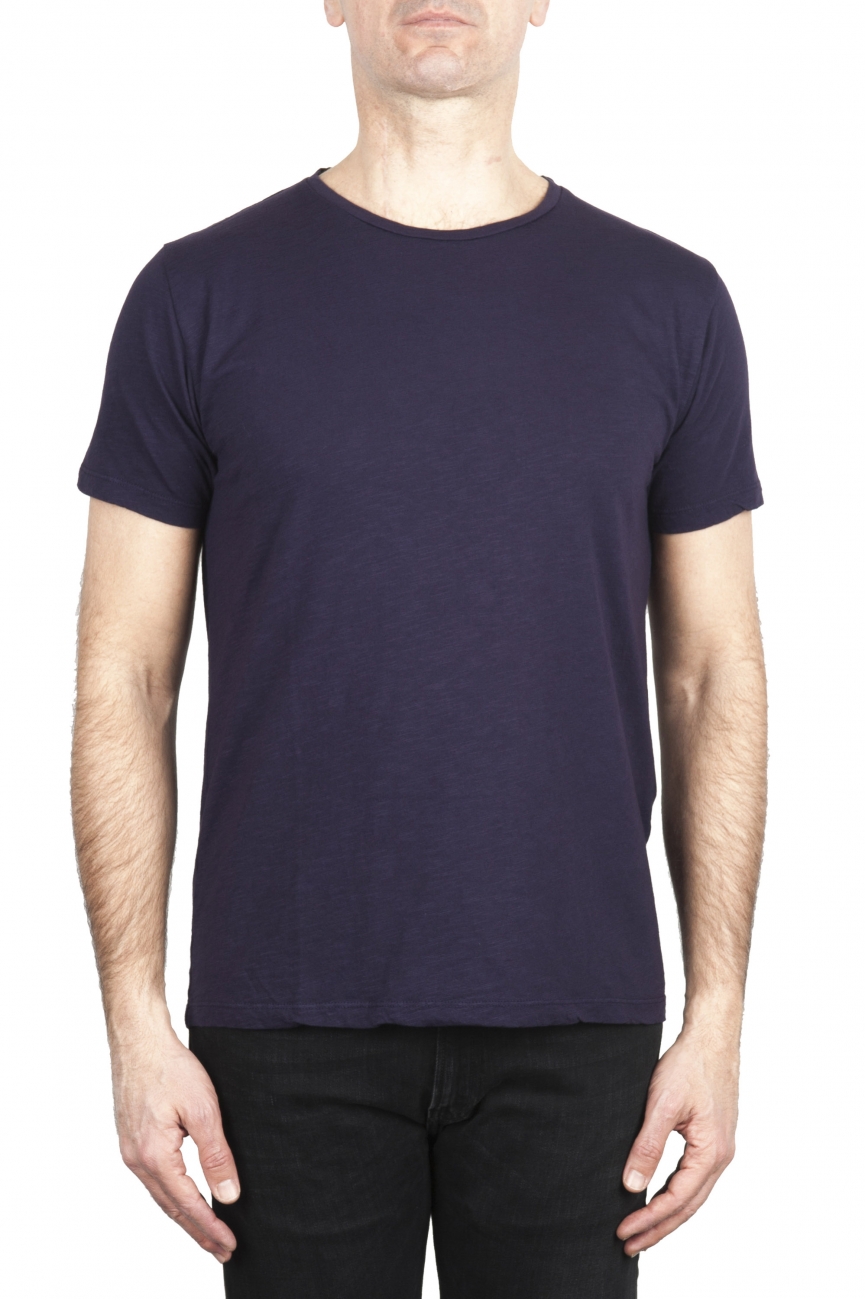 SBU 01979_2020SS Camiseta de algodón con cuello redondo en color violeta 01
