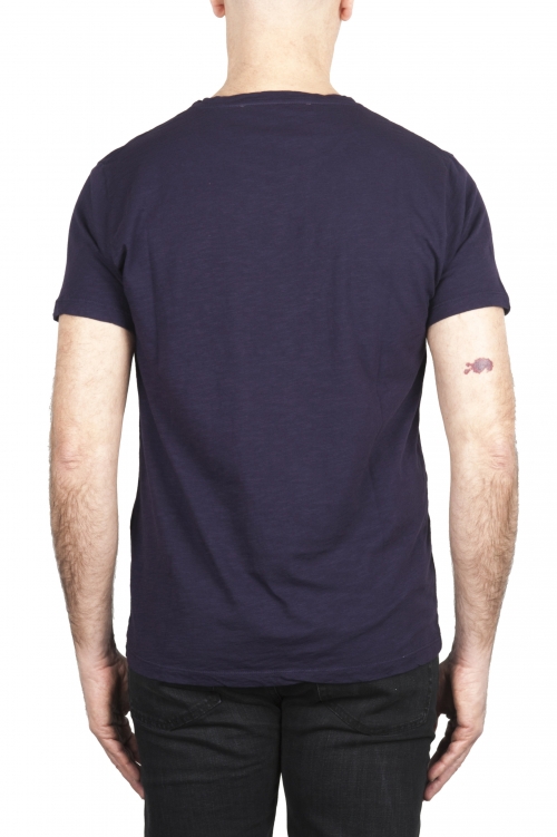 SBU 01979_2020SS T-shirt à col rond en coton flammé violet 01