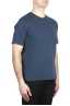 SBU 01982_2020SS Camiseta de algodón puro con cuello redondo azul 02