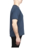 SBU 01982_2020SS Camiseta de algodón puro con cuello redondo azul 03