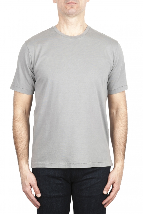 SBU 01983_2020SS T-shirt col rond en pur coton gris 01