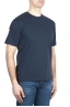 SBU 01986_2020SS Camiseta de algodón puro con cuello redondo azul marino 02