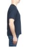 SBU 01986_2020SS Camiseta de algodón puro con cuello redondo azul marino 03