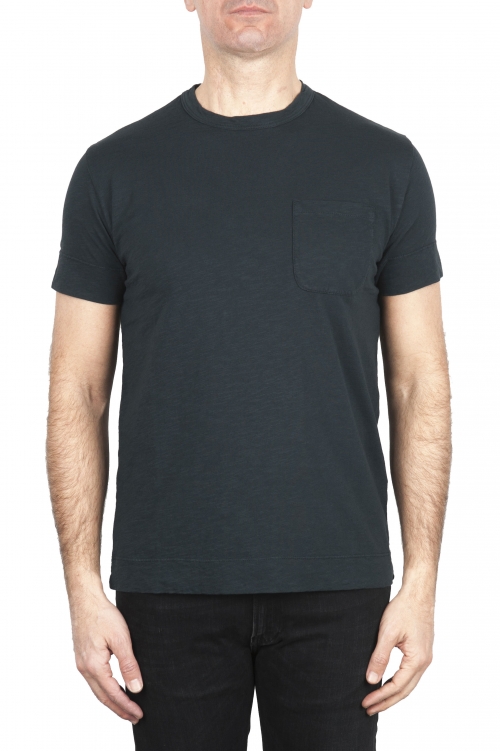 SBU 01994_2020SS T-shirt girocollo in cotone con taschino nera 01