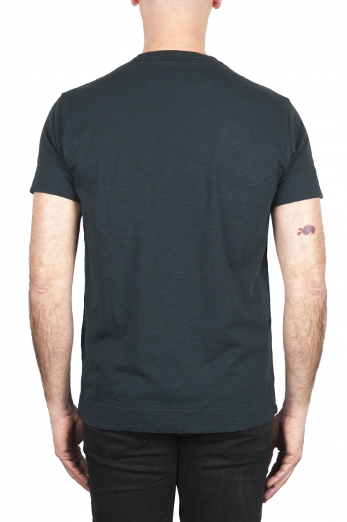 SBU 01994_2020SS T-shirt col rond en coton noir avec poche plaquée 01