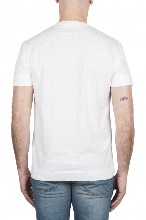 SBU 01995_2020SS T-shirt col rond en coton blanc avec poche plaquée 01