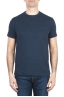 SBU 01996_2020SS Camiseta de algodón azul de cuello redondo y bolsillo de parche 01