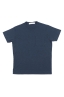 SBU 01996_2020SS Camiseta de algodón azul de cuello redondo y bolsillo de parche 06