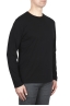 SBU 01997_2020SS Camiseta clasica de manga larga de algodón jersey negro  02