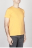 Classic Short Sleeve Flamed Cotton Scoop Neck T-Shirt Orange