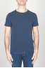 SBU - Strategic Business Unit - 古典的な短い袖の綿のスクープネックTシャツ青いネイビー
