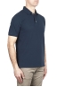 SBU 02041_2020SS Short sleeve navy blue pique polo shirt  02