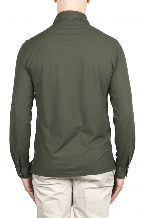 SBU 02047_2020SS Green lightweight cotton crepe shirt  01