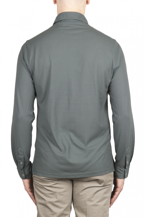 SBU 02049_2020SS Camisa de crepé ligera de algodón gris 01