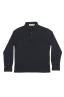 SBU 02052_2020SS Classic long sleeve navy blue cotton crepe polo shirt 06