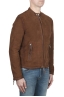 SBU 02078_2020SS Brown suede leather jacket 02