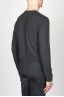 SBU - Strategic Business Unit - Classic Long Sleeve Flamed Cotton Round Neck Black T-Shirt