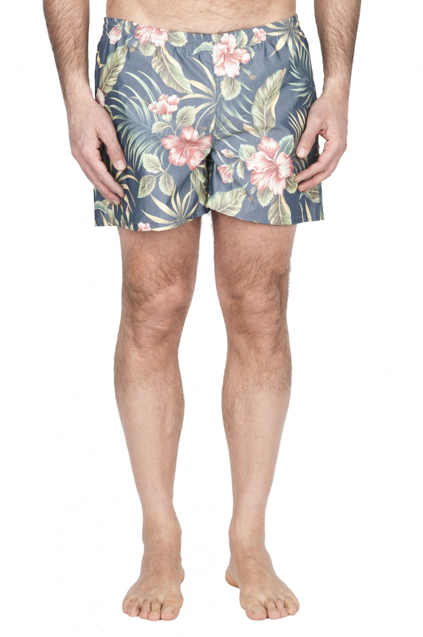 SBU 01759_2020SS Tactical swimsuit trunks in floral print ultra-lightweight nylon 01