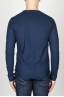 SBU - Strategic Business Unit - Classic Long Sleeve Flamed Cotton Round Neck Blue T-Shirt