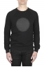 SBU 01797_2020SS Hand printed crewneck black sweatshirt 01