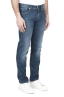 SBU 01452_2020SS Teint pur indigo délavé à la pierre coton stretch jeans bleu 02