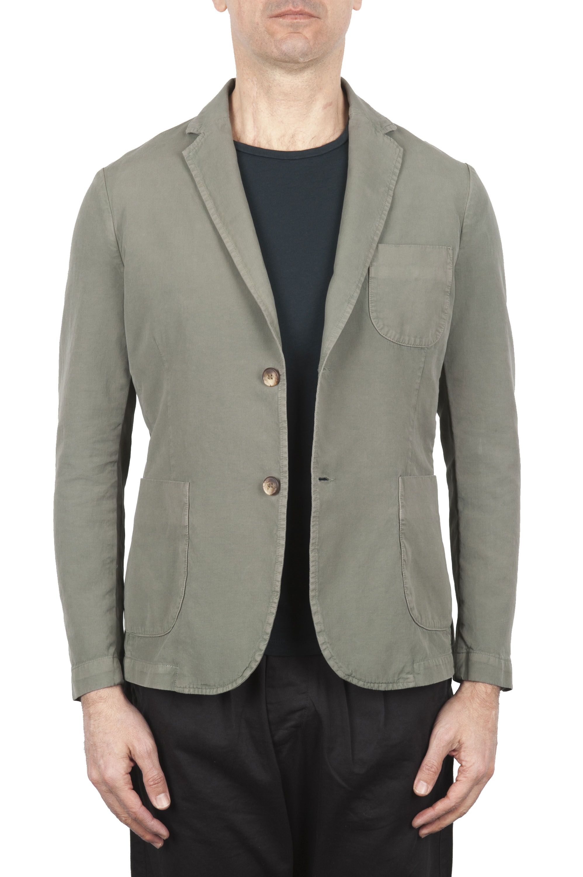 SBU 01729_2020SS Green cotton sport jacket unconstructed and unlined 01