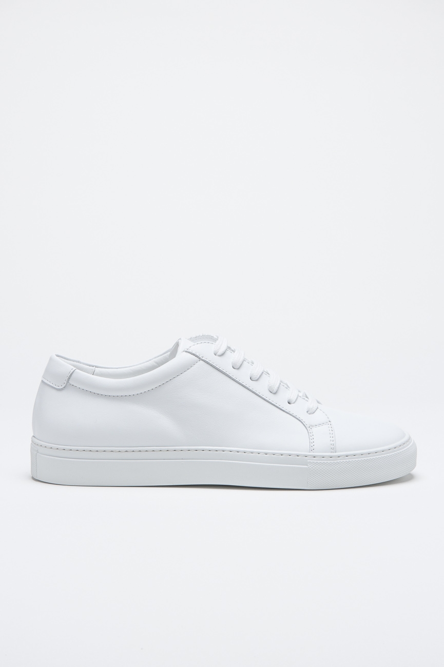 Classic Sneakers In White Calf-Skin Leather