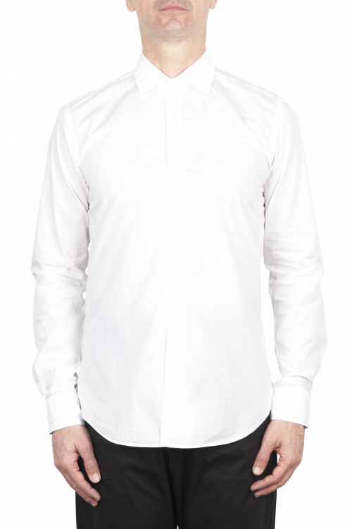 SBU 02007_2020SS Camisa super ligera de algodón blanco 01