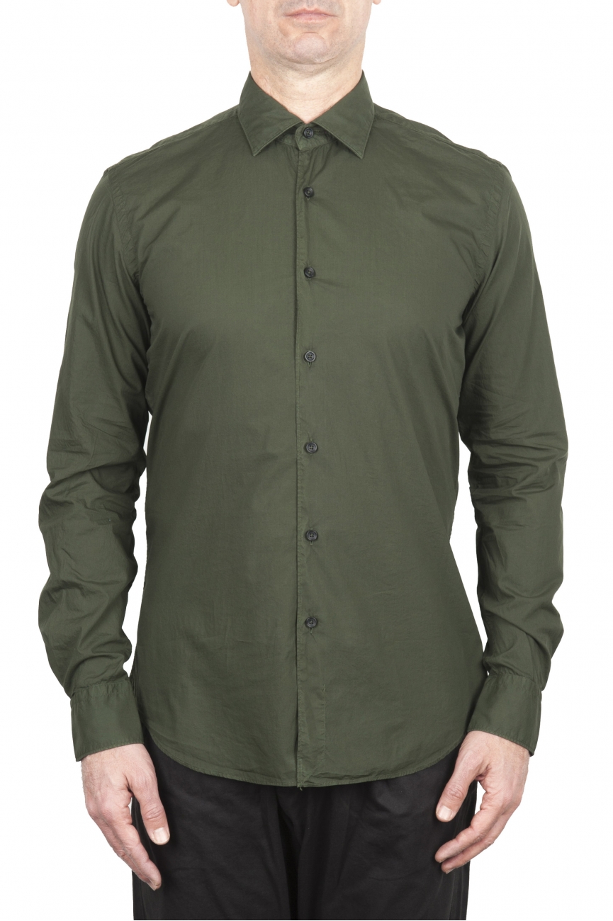 SBU 02011_2020SS Camisa super ligera de algodón verde 01