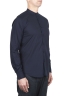 SBU 02028_2020SS Classic mandarin collar blue cotton shirt 02