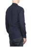 SBU 02028_2020SS Camisa clásica de algodón azul con cuello mandarín 04