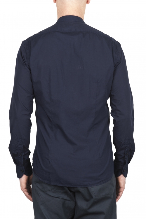 SBU 02028_2020SS Camicia con collo coreano in cotone blue 01