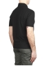 SBU 02032_2020SS Short sleeve black cotton crepe polo shirt  04