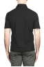 SBU 02032_2020SS Short sleeve black cotton crepe polo shirt  05