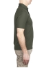 SBU 02033_2020SS Short sleeve green cotton crepe polo shirt  03