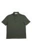 SBU 02033_2020SS Short sleeve green cotton crepe polo shirt  06