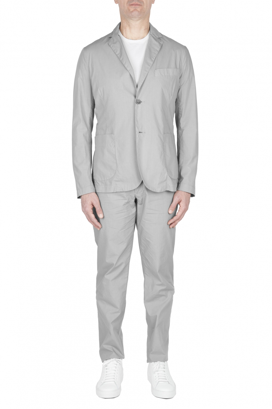 SBU 02841_2020SS Light grey cotton sport suit blazer and trouser 04